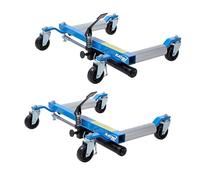 KATSU Tools Hydraulic Car Wheel Skates Dollies Set of 2, Each Capacity 680kg, Max. 30cm Tyre Width, Aluminum Alloy Roller, Vehicle Positioning Jack Tyre Lift Trolley