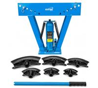 KATSU Tools Hydraulic Pipe Bender 12 Ton Tube Bender with 6 Dies 1/2" - 2"
