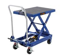 KATSU Tools Hydraulic Scissor Lift Jack Table Mobile Cart - 450kg Capacity, Adjustable Height, Anti-Slip Mat & Locking Wheels, Automotive Repair Maintenance Lift Platform