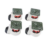 KATSU Tools Leveling Castor Wheels 4Pcs Heavy Duty Swivel Plate 100KG 5505644