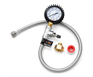 KATSU Tools Mains Water Pressure Test Gauge & Pipe Leak Detector Kit - 1/2 Inch Compression Fitting with Tire Inflator Valve for Air Testing - Diagnose Plumbing Leaks & Low Pressure 318921