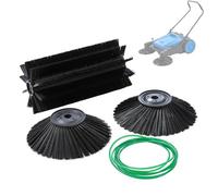 KATSU Tools Manual Floor Sweeper Maintenance Accessories Kit, 2 Side Brushes + 1 Main Brush + 3 Belts, for Non-Electric Walk-Behind Hand Push Floor Sweeper SP33514004