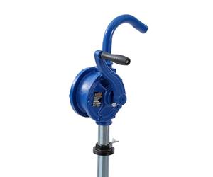 KATSU Tools Oil Barrel Pump, Cast Iron, Hand Diesel Oil Rotary Drum Pump, 3-Piece Suction Pipes, Garage Workshop Refuelling Fuel Oil Tank Barrel Transfer Pump 481306