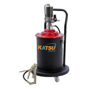KATSU Tools Pneumatic Grease Pump 20 Litre Portable Air Operated Grease Lubricator Dispenser with 12 ft Hose and Grease Gun, 450 Bar Max Pump Pressure, for Car Truck Machinery