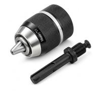 KATSU Tools Professional 13MM Keyless Drill Chuck with Lock and SDS Adaptor | Heavy Duty Keyless Impact Drill Chuck Adapter Converter for Multiple Use, Model 105118A