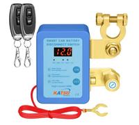 KATSU Tools Remote Battery Disconnect Switch 12V 240A Digital Display, Anti Theft Automatic Cut Off Switch, 2 Remote Controllers, for Car Auto Truck RV ATV Boat