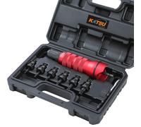 KATSU Tools Riveter Nut Attachment, Rivet Gun Drill Adapter Kit Riveting Tool with M3 M4 M5 M6 M8 M10 Mandrels, for Cordless Electric Power Drill Drivers 405530