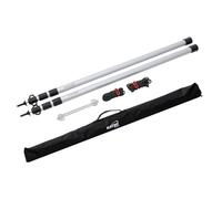 KATSU Tools Set of 2 Adjustable Tent Poles | 90-230cm Aluminium Alloy Telescopic Poles for Tarp, Canopy, Awning, Camping | Lightweight and Rustproof | Guy Lines, Pegs & Carry Bag Included