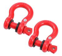 KATSU Tools Tow Shackles 2PK 7/8" D-Ring Shackle 6.5 Ton Heavy Duty Galvanized 52,000 lbs Break Strength Stronger Than 3/4" D Shackle, for Tow Strap Winch Rope 4x4 Off Road Vehicle Recovery, Red