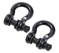 KATSU Tools Tow Shackles 2PK 7/8" D-Ring Shackle 6.5 Ton Heavy Duty Galvanized 52,000 lbs Break Strength Stronger Than 3/4" D Shackle, for Tow Strap Winch Rope 4x4 Off Road Vehicle Recovery, Black