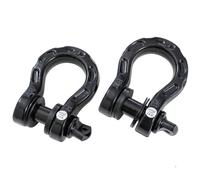 KATSU Tools Tow Shackles 2PK 7/8" Security Pin and Washers, Heavy Duty Galvanized 68,000lbs Break Strength Stronger Than 3/4" D Rings, Use with Tow Strap, Winch Rope for 4x4 Off-Road Recovery, Black