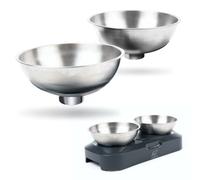 KatSupreme Raised Cat Food Bowls - Elevated Tilted Bowls Set, Stainless Steel, 2 pcs