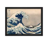 Katsushika Hokusai Under The Wave Off Kanagawa Large Framed Art Print Poster Wall Decor 18x24