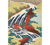 Katsushika Hokusai Yoshitsune Falls Large Art Print Poster Wall Decor Premium Mural