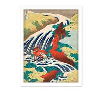 Katsushika Hokusai Yoshitsune Falls Large Framed Art Print Poster Wall Decor 18x24