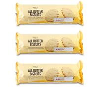 Katsy Style All Butter Biscuits, Golden Baked Cookies, Pack of 3, Crisp Texture, 200g Each - Rich Taste, Vegetarian Snack Option