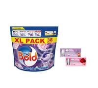 Katsy Style All-in-1 Pods (Exotic Bloom, 38 Washes) + 40 Tie Handle Scented Pedal Bin Liners (15L x2)