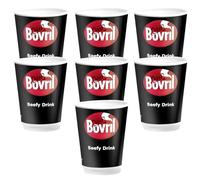 Katsy Style Beefy Drink - 12oz Foil Bovril Sealed Drinks, Pack of 7, Savory Hot Drink, Ideal for Cold Weather