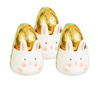 Katsy Style Bunny Egg Cups with Chocolate Eggs - Pack of 3 (20g Each) | Fun & Adorable Gift for Kids