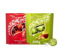 Katsy Style Chocolate Truffles Combo - Pistachio 200g, Milk Chocolate 200g, Assorted Chocolate Gift Box with Rich Filling, Smooth Chocolate Truffles for Gifting and Celebrations