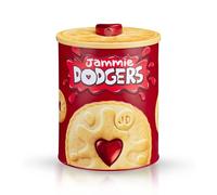 Katsy Style Jammie Dodgers Biscuit Barrel 120g - Novelty Tin Filled with Delicious Biscuits, A Treat for Sweet Tooth Lovers