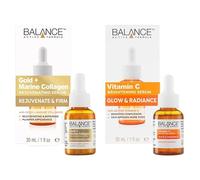 Katsy Style Katsy Style Gold Collagen Rejuvenating 30ml & Vitamin C Brightening Serum Set 30ml - Firmer, Glowing, and Even Skin Tone - Reduces Wrinkles and Age Spots, Cruelty-Free