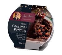 Katsy Style - Luxury Christmas Pudding with Vine Fruits, Glace Cherries and Almonds, Festive Dessert with Cider and Rum Flavour, Rich Seasonal Fruit Cake Style Pudding - 400g