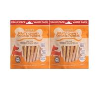 Katsy Style Meaty Chewy Chicken Twists 320g (Pack of 2): Natural Chicken Treats, Grain-Free, High-Protein, Low-Fat