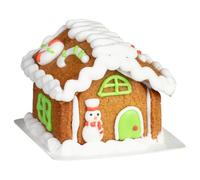 Katsy Style - Mini Gingerbread House, Snowman Design Gingerbread Treat - 50g, Festive Edible Decoration for Holiday Sharing and Seasonal Table Display
