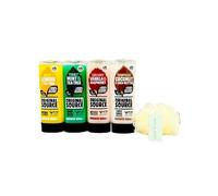 Katsy Style Pack of 4 500 ml Shower Gel Bottles, Zesty Lemon & Tea Tree, Tingly Mint & Creamy Vanilla, Juicy Mango