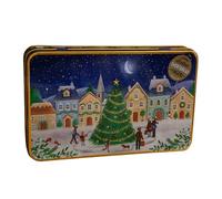 Katsy Style - Scottish Shortbread Biscuit Selection, Classic Butter Flavour, Festive Gift Tin Box - 200g, Decorative Reusable Metal Container, Holiday Treat Biscuit Collection for Sharing and Gifting