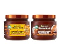 Katsy Style Ultimate Blends Reconstructing, Smoothing Hair Remedy Masks with Honey Treasures and Coconut Oil + Cocoa Butter for Fragile and Dry Frizzy Hair 340ml - Pack of 2