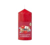 Katsy Style Warm Apple and Scented Cinnamon Pillar Candle -Cozy Seasonal Fragrance for Home Décor Relaxing Atmosphere Festive Spaces