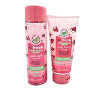 Katsy Style Watermelon Glow Skincare Set: Facial Cleanser & Pore-Tightening Toner for Radiant, Refreshed Skin