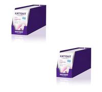 Kattovit Feline Diet Diabetes - with Salmon | Double Pack | 2 x 24 x 85 g | Special Food for Cats | To Support Glucose Supply | High Raw Fibre Content