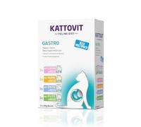 KATTOVIT Gastro Multipack Wet Food for Cats, 12 x 85 g Fresh Bags | To support the gastrointestinal system, complete diet food, for adult cats