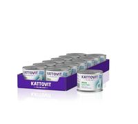KATTOVIT - Gastro Wet Food for Cats | Cat Wet Food to Support the Gastrointestinal System | Complete Diet Food in Tin for Adult Cats Gluten Free | 12 x 185 g Turkey