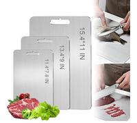 Katuchef - Katuchef Titanium Chopping Board, Titanium Cutting Board for Kitchen, Pure Titaniums Chopping Boards, for Vegetables and Meat, Dishwasher Safe, Easy to Store (3pcs)