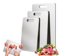 Katuchef Titanium Chopping Board, Apex Titanium Cutting Board for Kitchen, Stainless Steel Chopping Board Double Side Using for Meat, Fruit and Vegetables (L (28 * 39 cm))