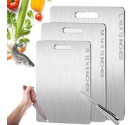Katuchef Titanium Chopping Board, Katu Chef Titanium Cutting Board, Double-Sided Pure Cut Titanium Chopping Board for Vegetables and Meat (39 * 28cm/15.4 * 11 in)