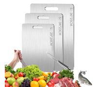 Katuchef Titanium Cutting Board,100% Pure Titanium Cutting Boards for Kitchen,Katu Chef Titanium Cut Boards for Kitchen for Vegetables and Meat, Easy to Store, Katuchef Cutting Board (Silver,S)