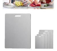 Katuchef Titanium Cutting Board,2025 New 100% Pure Titanium Cutting Boards,Easy to Clean and Store,Double Sided Board for Kitchen, Meat, Fruit & Vegetable (9.8 * 5.9in)