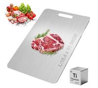 Katuchef Titanium Cutting Board, 2026 New 100% Pure Titanium Cutting Boards for Kitchen, Titan Cut Pro Double Sided Chopping Board, Non Toxic Dishwasher Safe Durable Cut for Meat Fruit Vegetable(L)