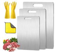 Katuchef Titanium Cutting Board, Cutting Board Titanium Made, Double-Sided Non Toxic Cuttingboard for Vegetables and Meat (M:13.4 * 9in)