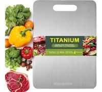 Katuchef Titanium Cutting Board, Katu Chef 100% Pure Apex Titanium Cutting Boards for Kitchen, Double Sided Chopping Board for Cutting Meat Vegetable Fruit, Durable Dishwasher Safe(S:11.42L*7.87W)