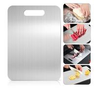 Katuchef Titanium Cutting Board, Pure Titanium Cutting Board, Katuchef Titanium Chopping Board for Kitchen for Vegetables and Meat, Easy to Store((Silver,M)