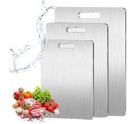 Katuchef Titanium Cutting Boards for Kitchen, 100% Pure Titanium Double-Sided Food-Grade Sided Rustproof Non-Stick Cutting Board, Cutting Boards for Kitchen Meat/Fruit/Vegetable (S(29x20cm))