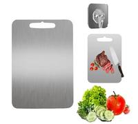 Katuchif Titanium Chopping Board,Pure Titanium Chopping Board for Kitchen,No More Microplastics,Knife-Friendly,Double Sided & Easy to Clean (M)