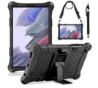 KATUMO Silicone Case Compatible with Samsung Galaxy Tab A7 Lite 8.7 inch 2021 (SM-T220/T225/T227) Soft Rubber Cover with Stylus Pen Shoulder Strap, Case for Galaxy Tab A7 Lite