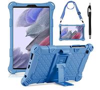KATUMO Silicone Case Compatible with Samsung Galaxy Tab A7 Lite 8.7 inch 2021 (SM-T220/T225/T227) Soft Rubber Cover with Stylus Pen Shoulder Strap Galaxy Tab A7 Lite Case for Kids